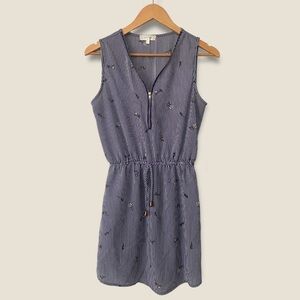 Stella Tweed Floral Sleeveless Dress Small